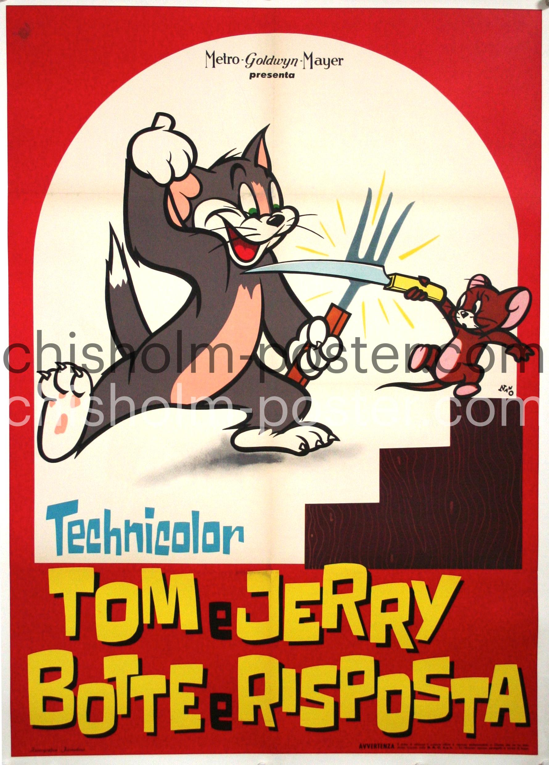 Tom e Jerry Botte e Risposta | Original Vintage Poster | Chisholm Larsson  Gallery, image size:1781x2480