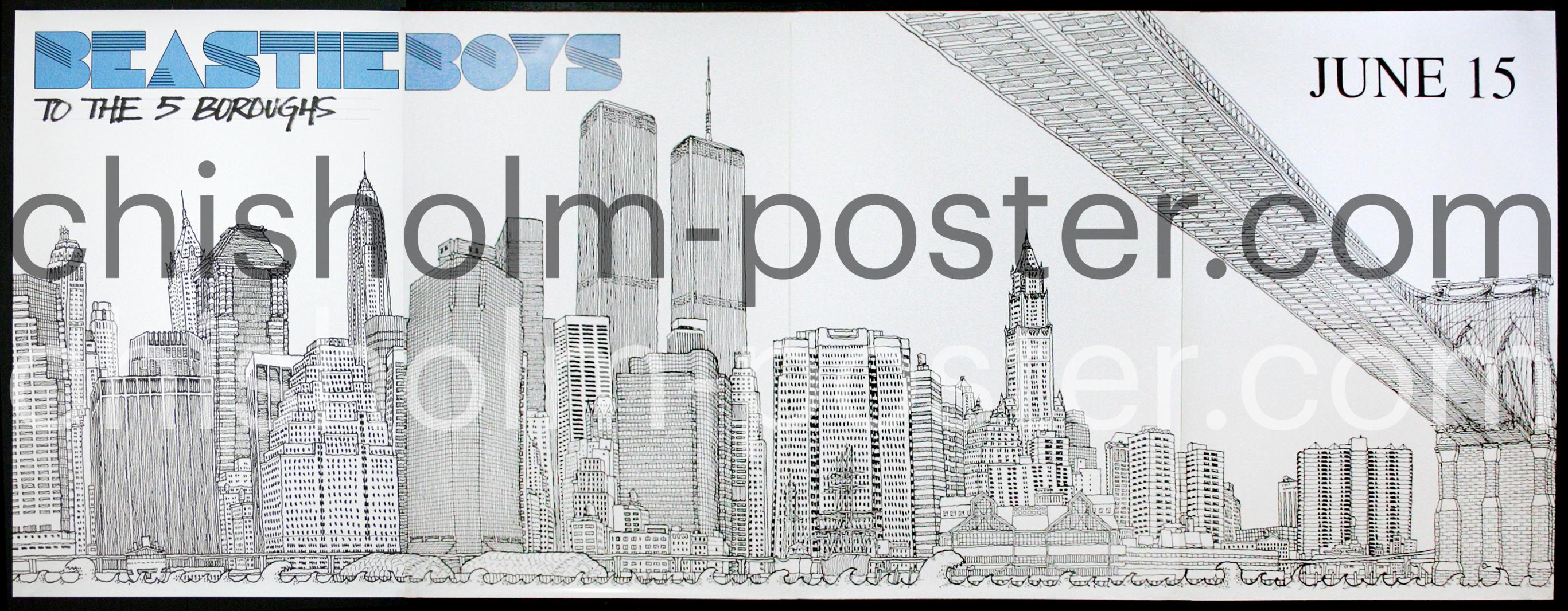 Beastie Boys To The 5 Boroughs サイン入りポスター Beastie Boys To The 5 Boroughs | Original Vintage Poster