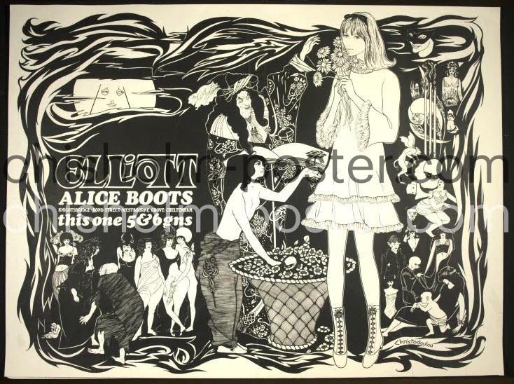 Elliott Alice Boots Bond Street London Original Vintage Poster