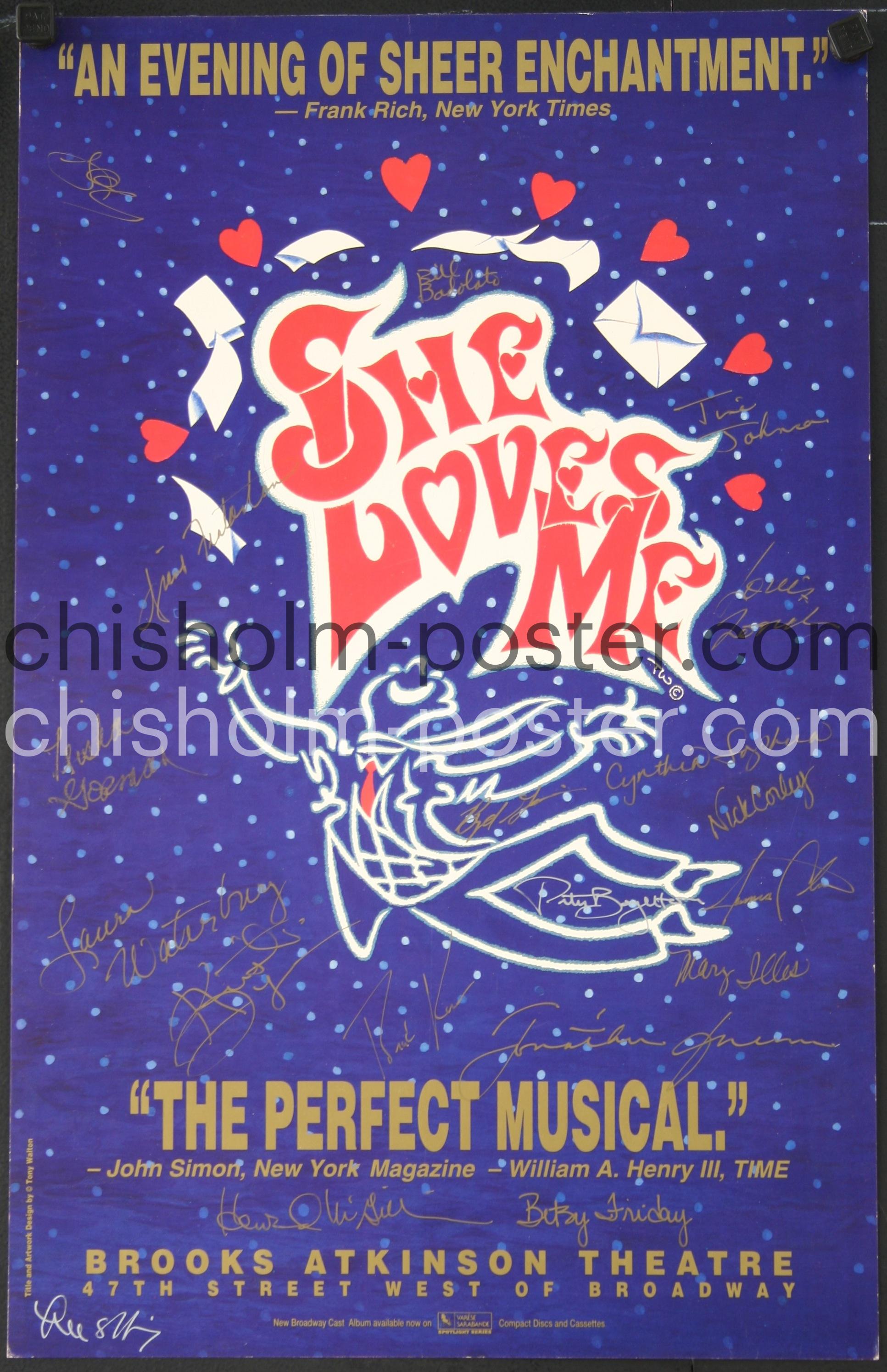 She Loves Me - Brooks Atkinson Theatre | Original Vintage Poster
