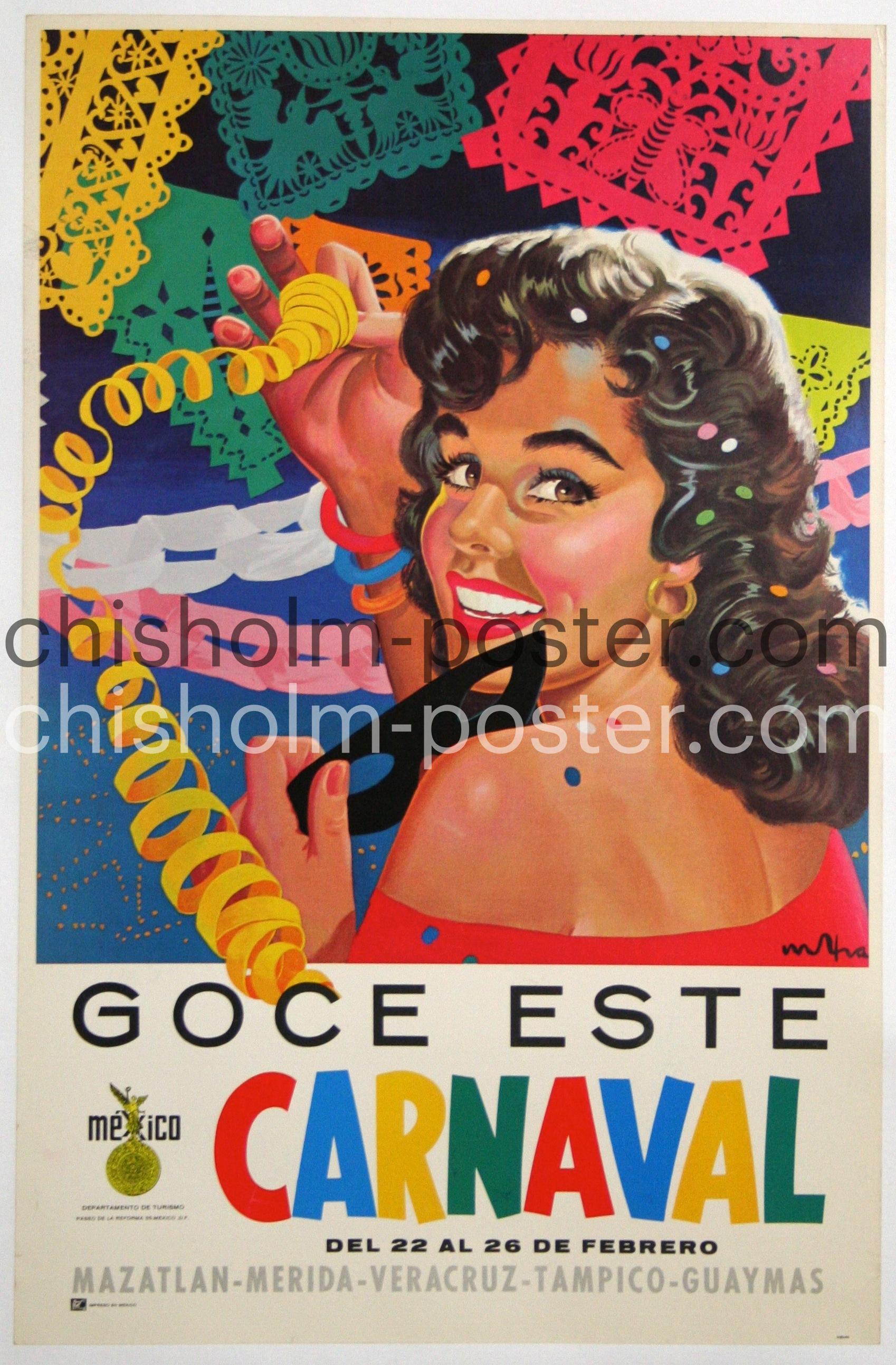 Goce Este - Carnaval | Original Vintage Poster | Chisholm Larsson Gallery, image size:1698x2586