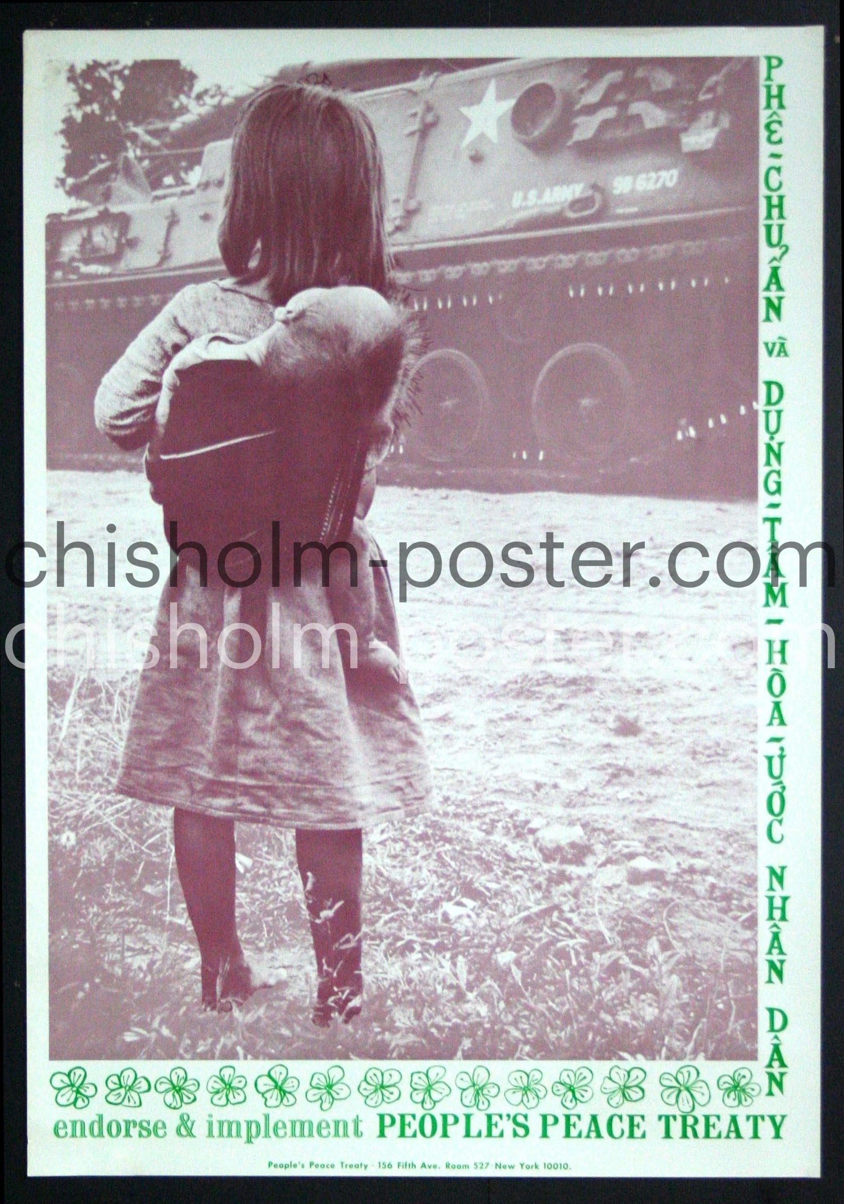 Endorse & Implement People's Peace Treaty | Original Vintage Poster ...