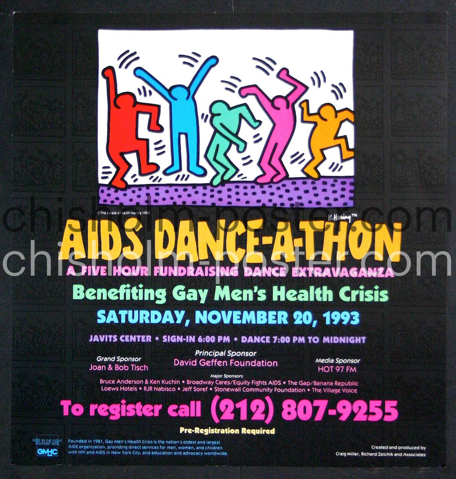 AIDS Dance-A-Thon - 1993 - Javits Center | Original Vintage Poster ...