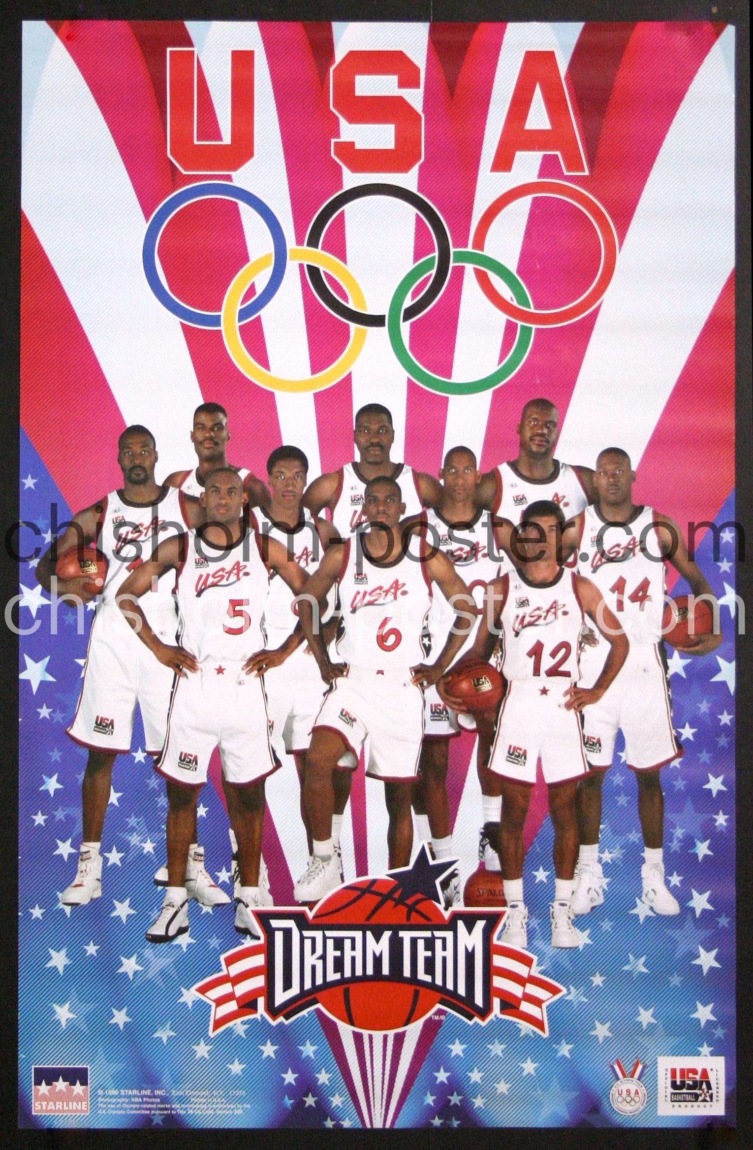 THE DREAMTEAM ポスター USA Olympics - Dream Team | Original Vintage Poster | Chisholm