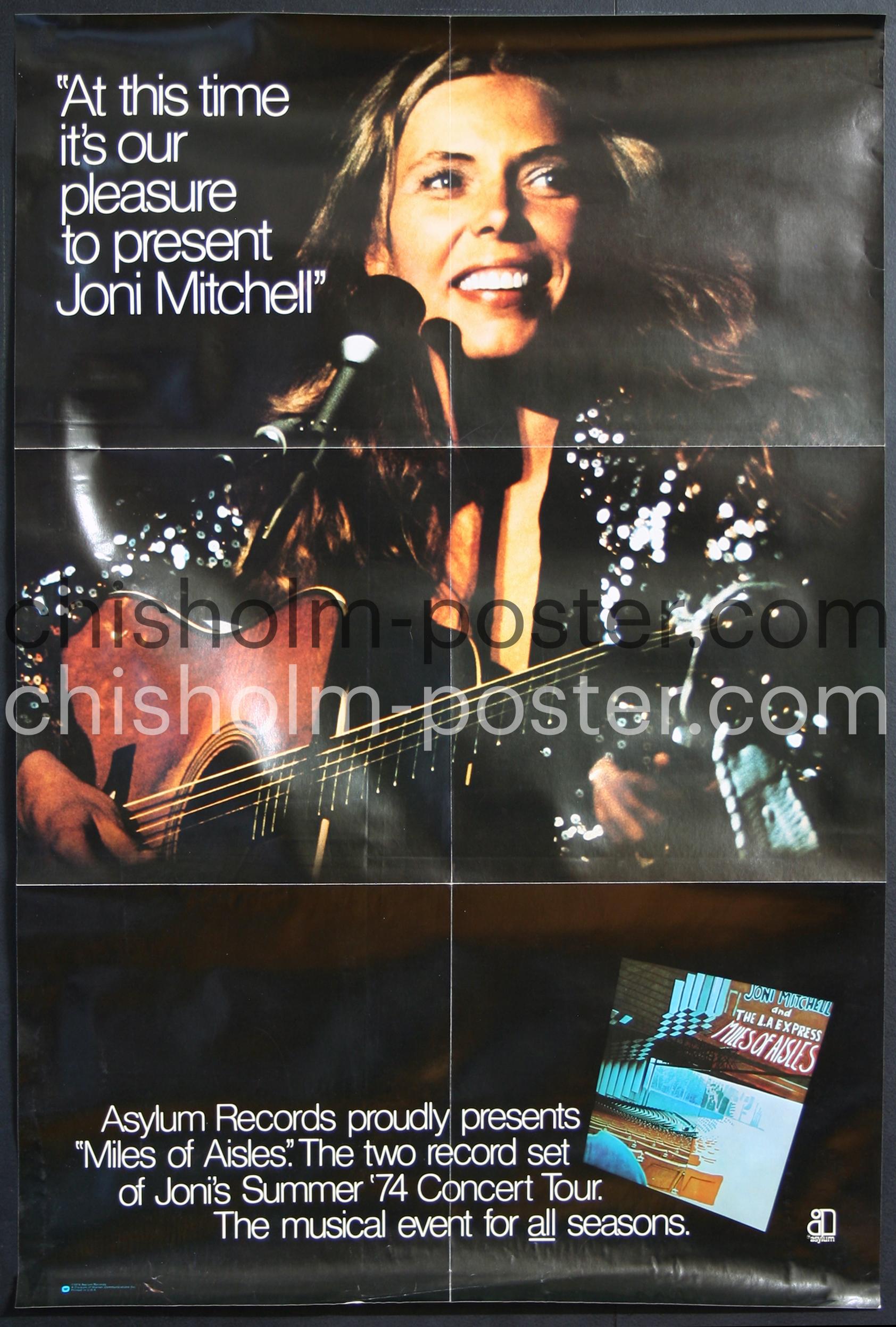 Joni Mitchell Miles of Aisles Original Vintage Poster Chisholm