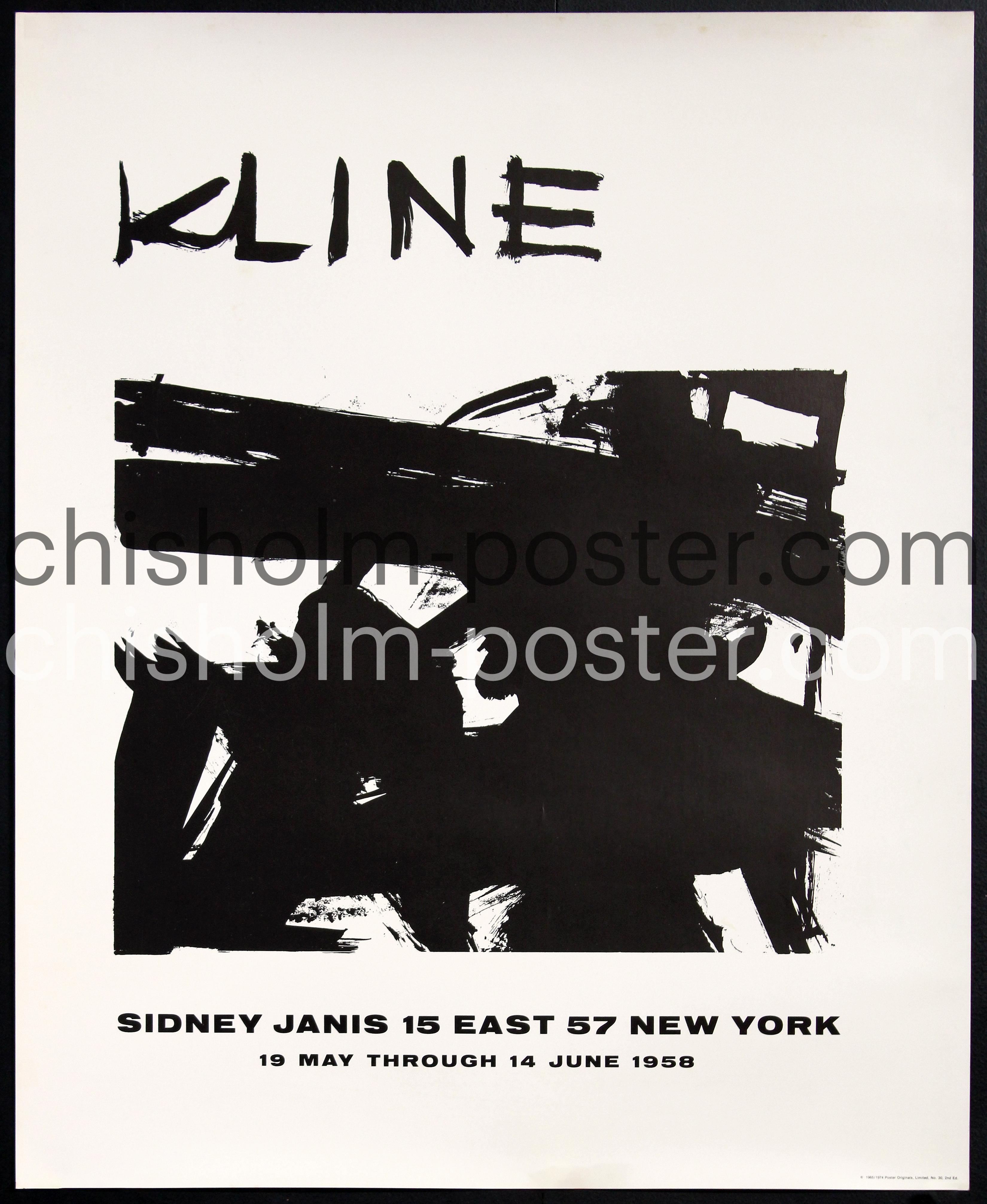 Kline Sidney Janis 15 East 57, New York, June 1958 (1974 2nd edition
