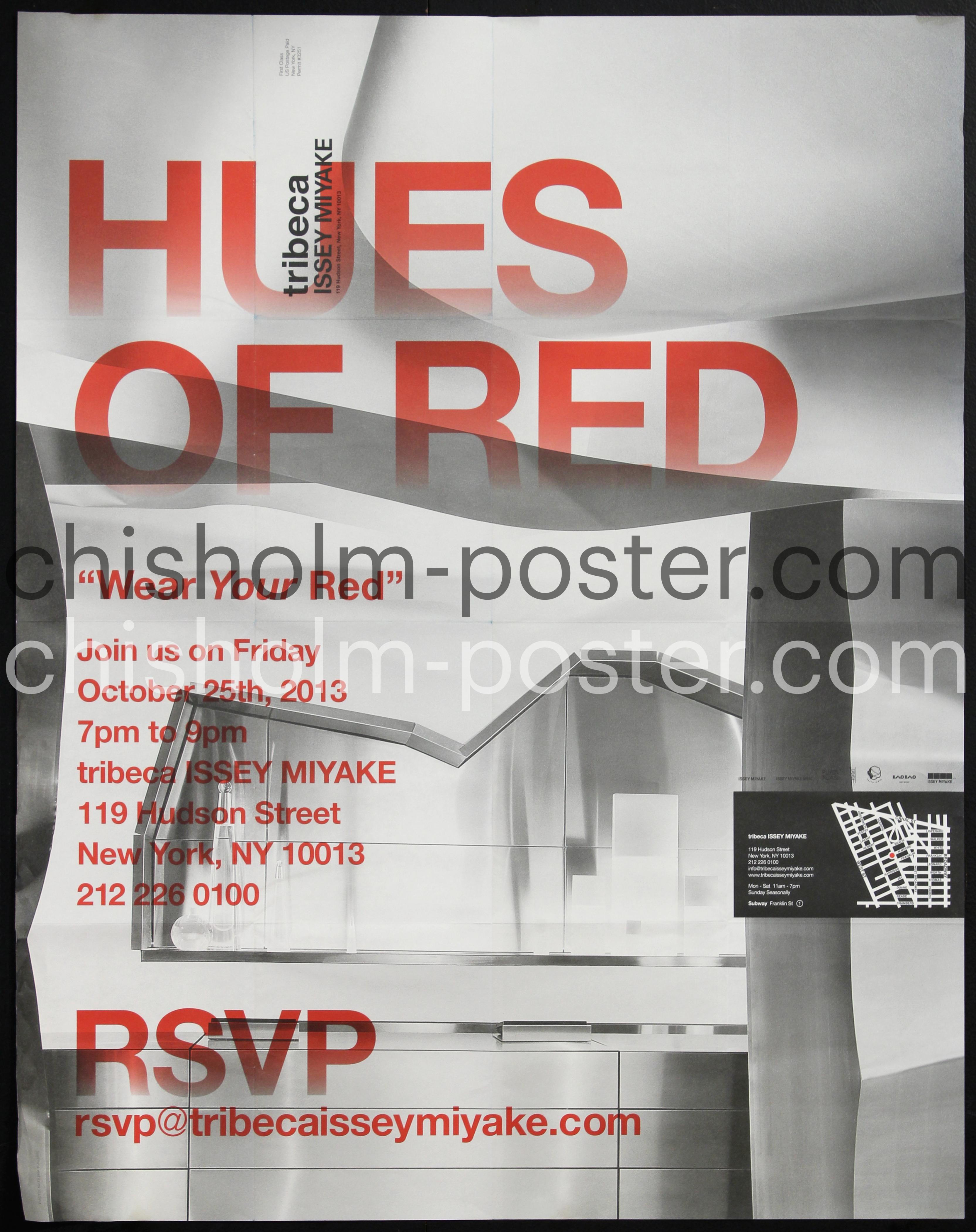 Hues of Red Tribeca Issey Miyake Original Vintage Poster