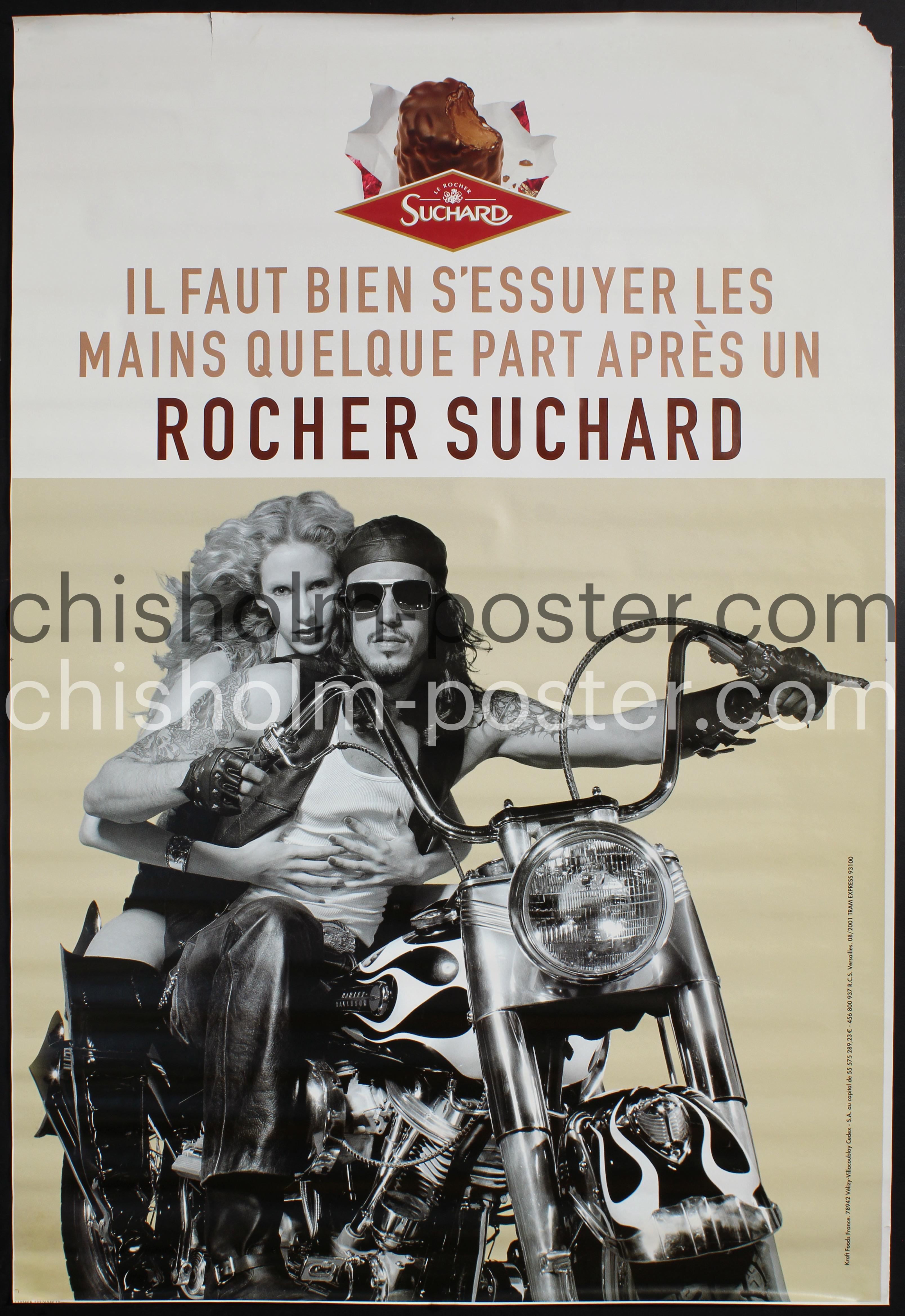 Original Vintage Poster: Rocher Suchard - Il faut bien s'essuyer les mains  quelque part apres un Rocher Suchard, image size:3217x4677
