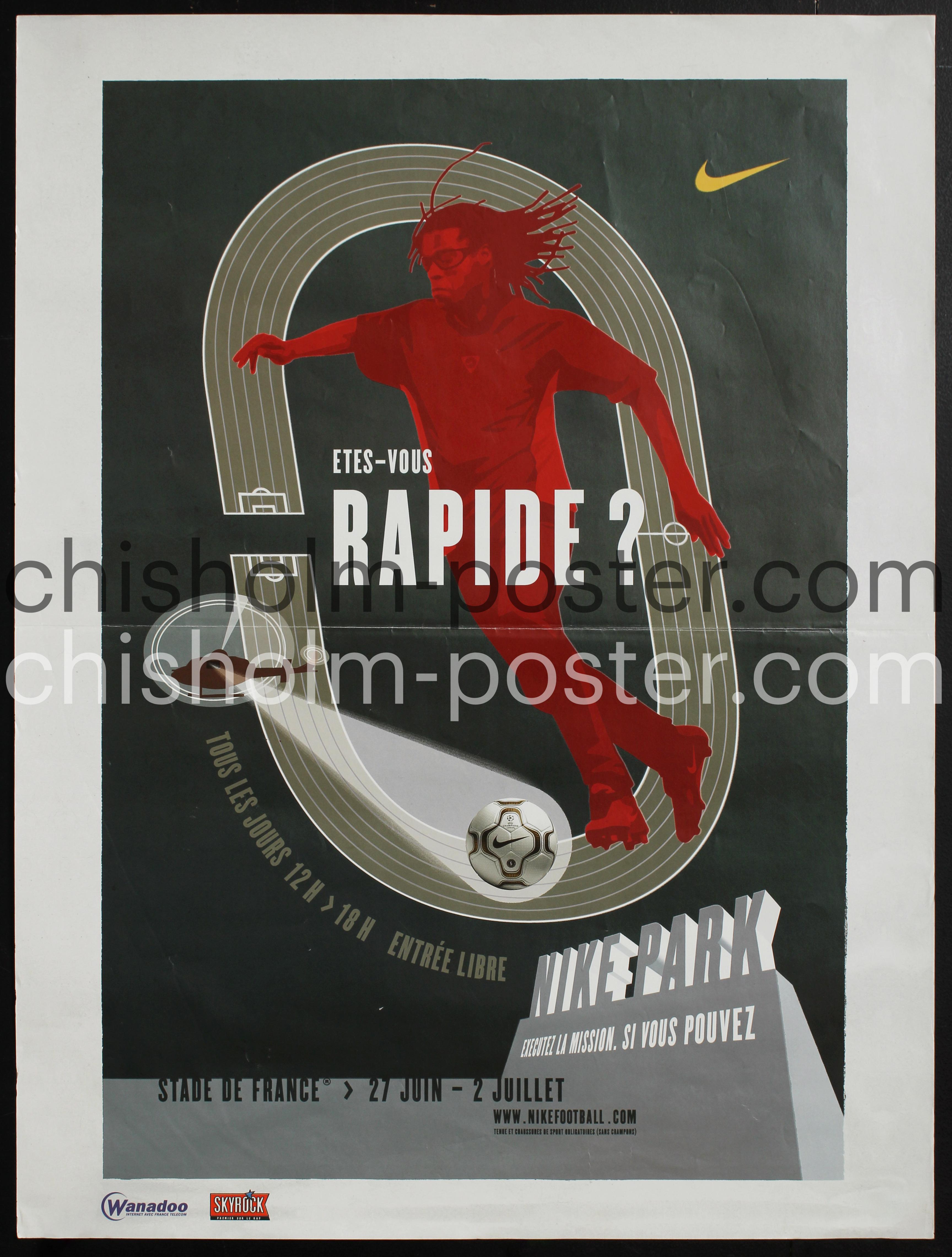 nike football ポスター(非売品) Nike Park (Etes-Vous Rapide? - Edgar Davids) (Smaller) | Original