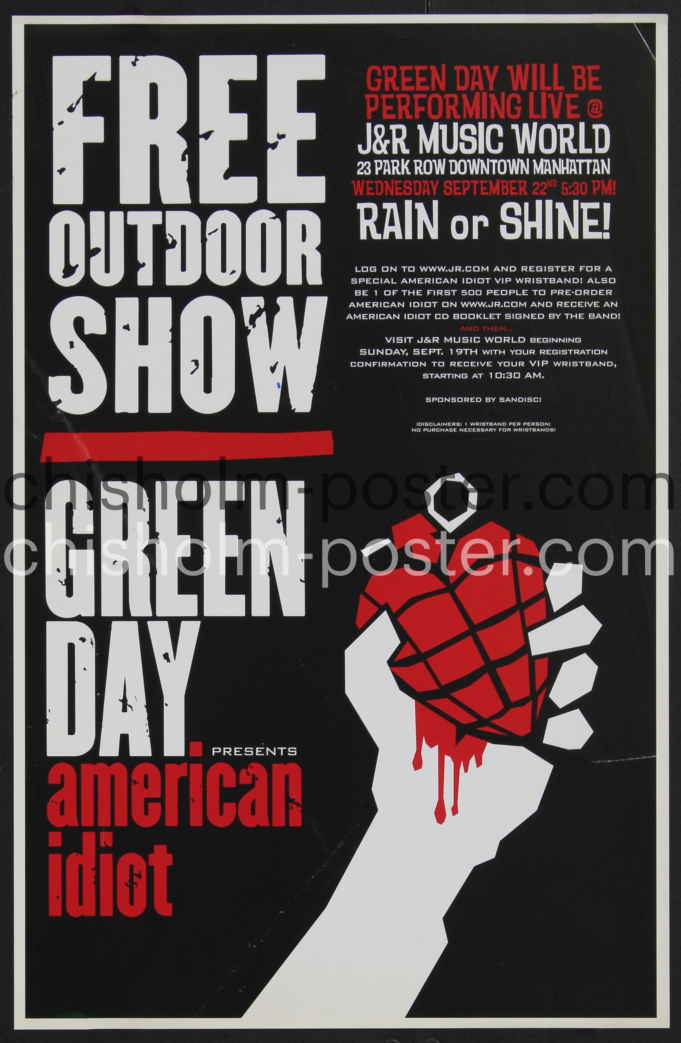 Green Day presents American Idiot Free Outdoor Show J&R Music World