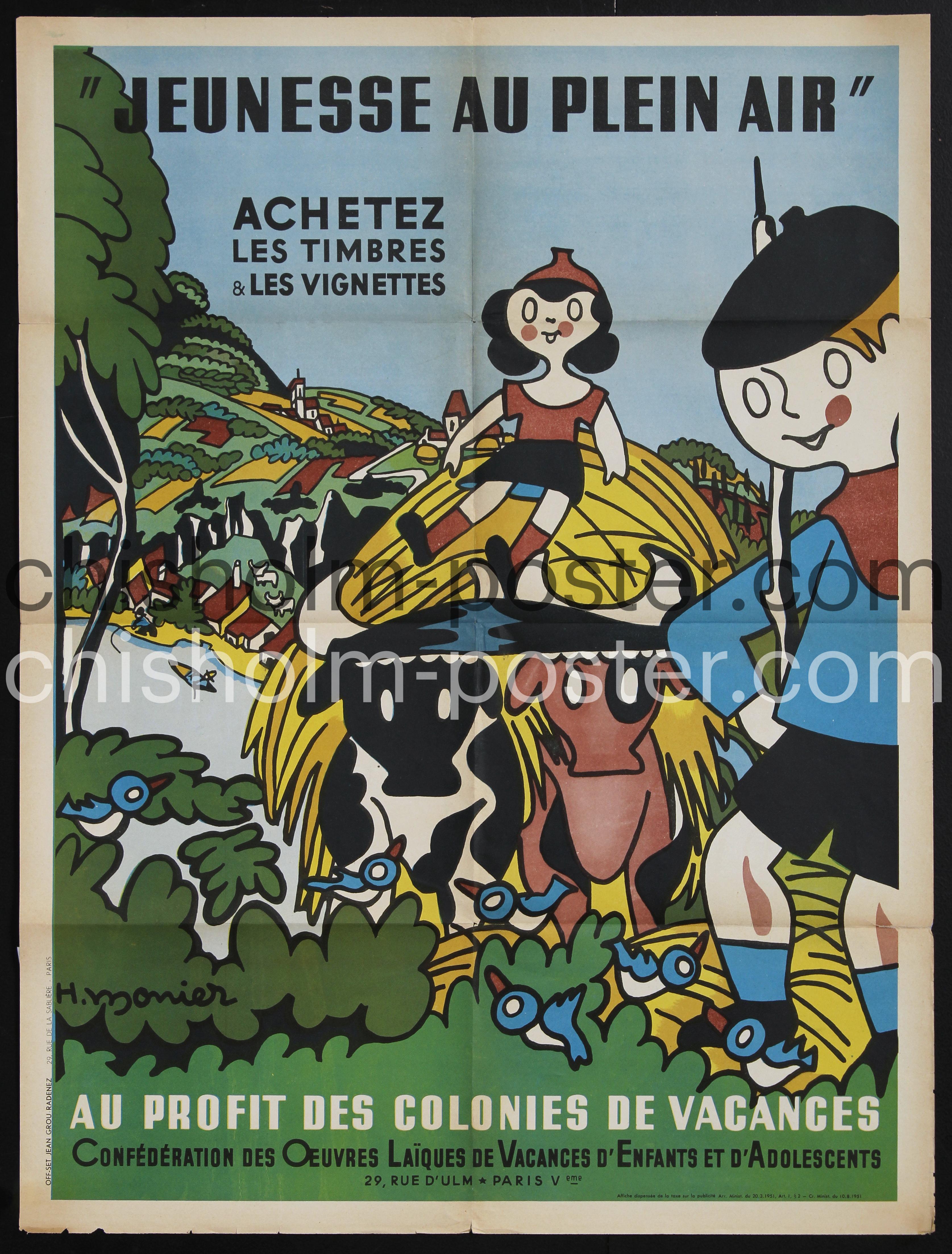 La Jeunesse au Plein Air (6) Original Vintage Poster Chisholm