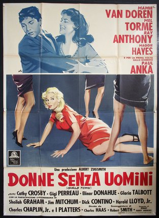 a movie poster of a woman crawling on the ground