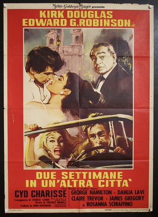 a movie poster with a man and woman in a car