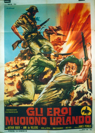 a movie poster of soldiers running