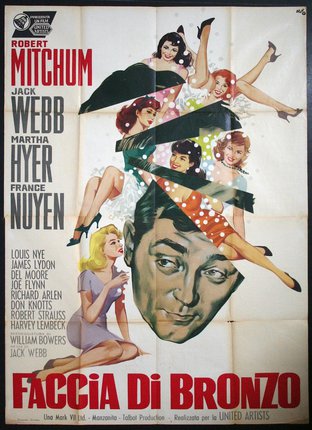 a movie poster with a man's head and women