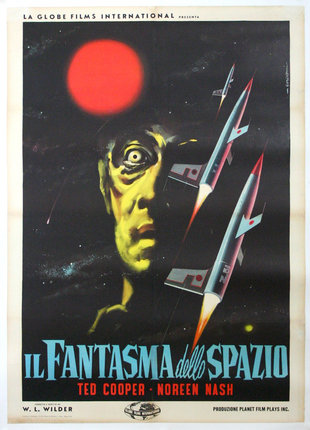 a poster of a man with rockets