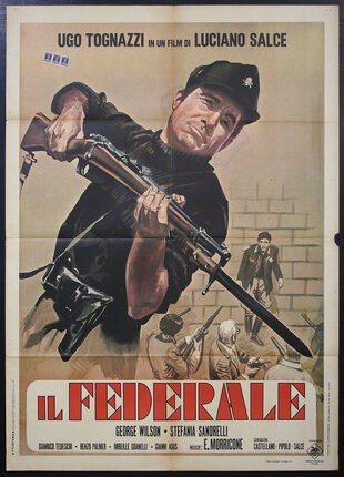 a poster of a man holding a rifle