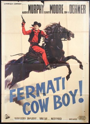a poster of a cowboy on a horse