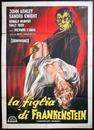a movie poster of a monster and a woman