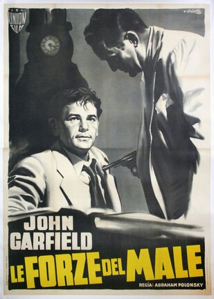 a poster of a man pointing a gun