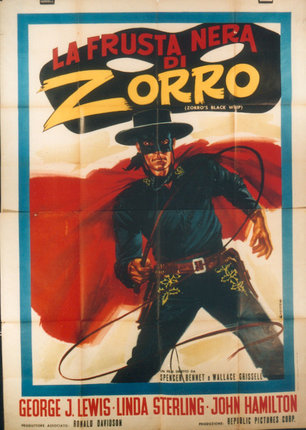 a poster of a man in a hat and mask