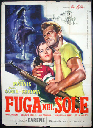 a movie poster of a man and a woman holding a rifle