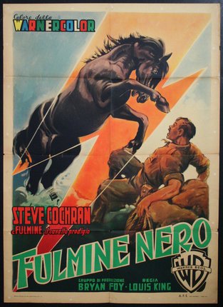 a movie poster with a horse and a man