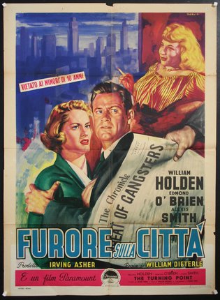 a movie poster of a man holding a newspaper