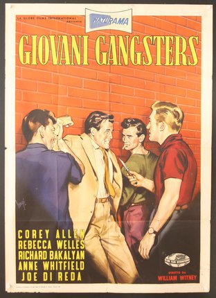a movie poster of men talking to each other