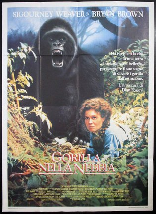 a movie poster of a gorilla and a woman