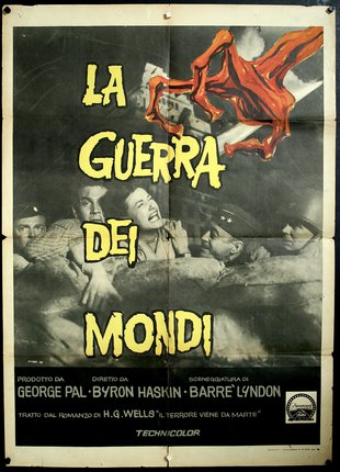 a movie poster with a red horse and yellow text