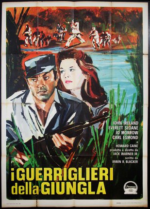 a movie poster with a man and woman holding a rifle