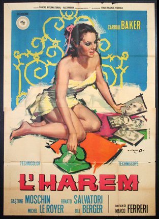 a poster of a woman holding money