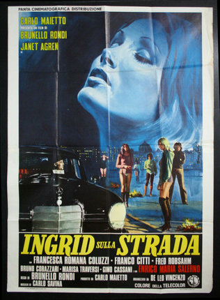 a movie poster with a woman's face and a car and people