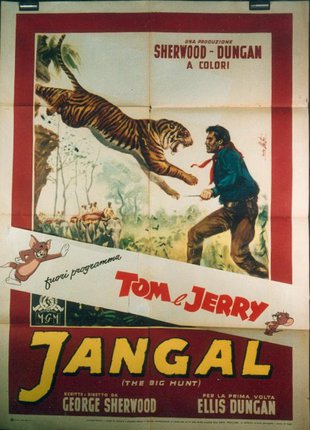 a poster of a man and a tiger