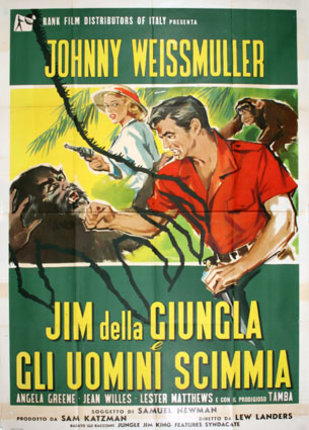 a movie poster with a man holding a gun and a monkey