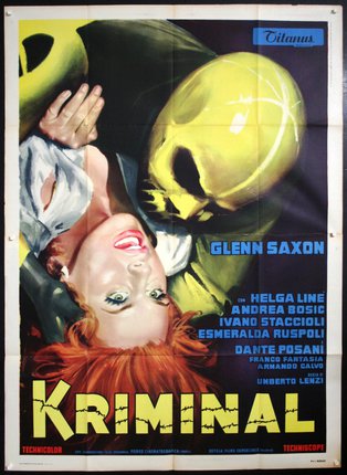 a movie poster with a woman and a mask
