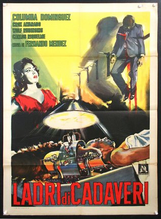 a movie poster with a man in a suit and woman in a room with a lamp