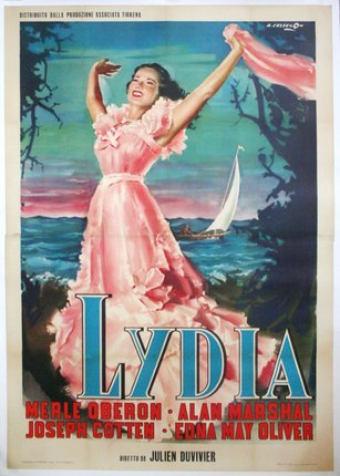 a poster of a woman in a pink dress