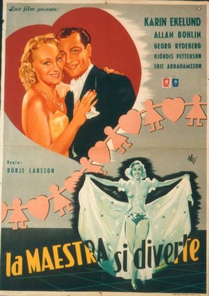 a movie poster with a man and woman dancing
