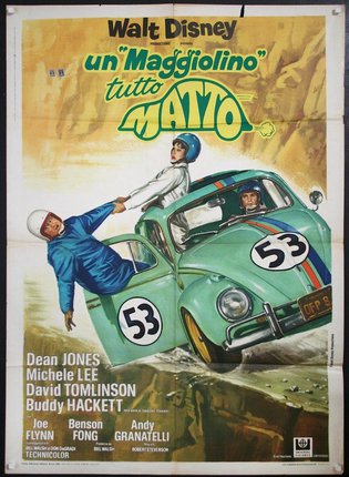 a movie poster of a man falling off a car