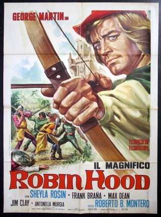 a movie poster of a man holding a bow and arrow