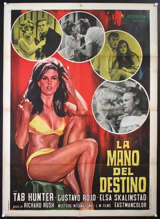 a movie poster with a woman in a garment