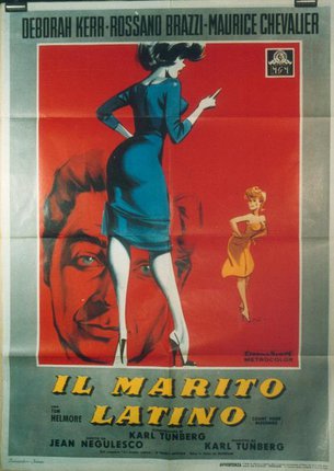 a poster of a woman pointing at a man