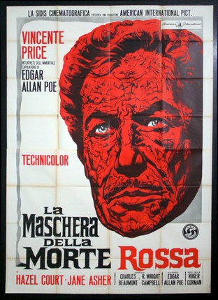a poster of a man with red face