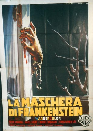 a poster of a shackled hand grabbing a window jam