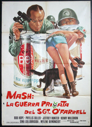a poster of a man and a woman holding a gun and a dog