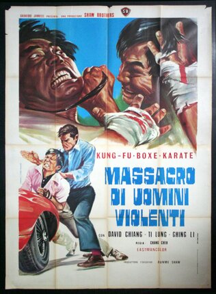 a movie poster of a man and a man fighting