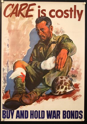 a poster of a soldier with a bandaged hand