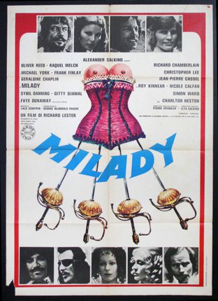 a movie poster with a woman in corset